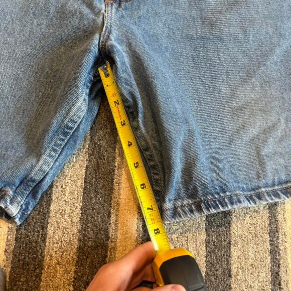 Baggy Rustler Blue Denim Shorts Baggy Grunge Skater Sz.38 - Picture 5 of 6